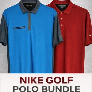 Nike Golf Dri-Fit Polo Bundle (2 Shirts) | Men’s Medium